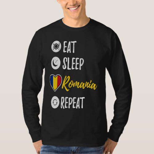 Eat Sleep Romania Repeat T_Shirt