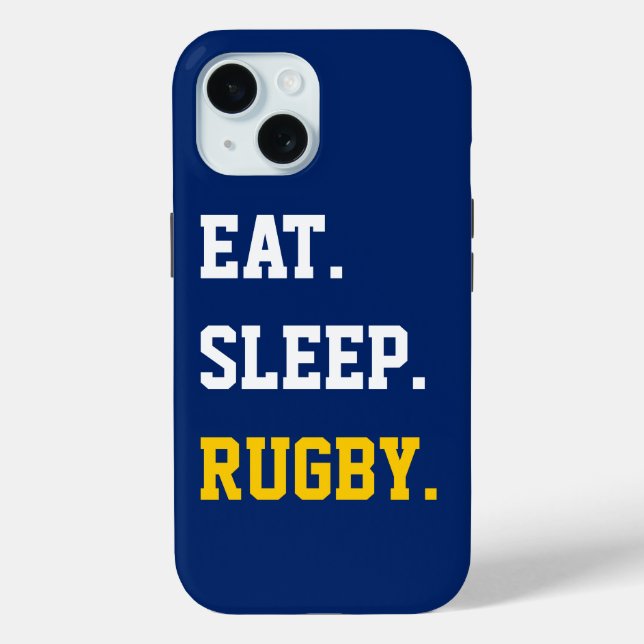 Eat Sleep rugby Case-Mate iPhone Case (Back)