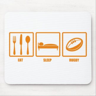 Eat Sleep Rugby Mouse Pad