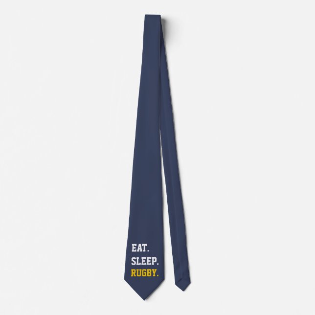 Eat Sleep Rugby Neck Tie (Front)