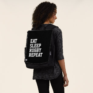 Eat Sleep Rugby Repeat rugby sport humor Backpack