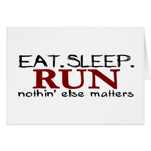 Eat Sleep Run Cards (Front Horizontal)