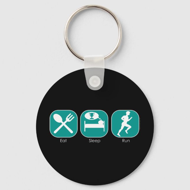 Eat Sleep Run Keychain (Front)