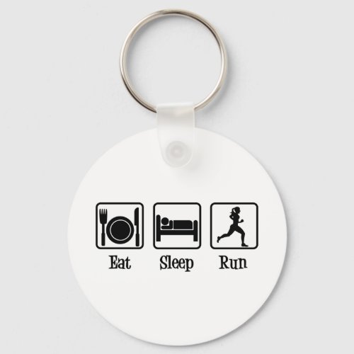 Eat Sleep Run Motivational Runner Keychain