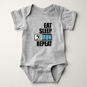 Eat Sleep Run Repeat Baby Bodysuit