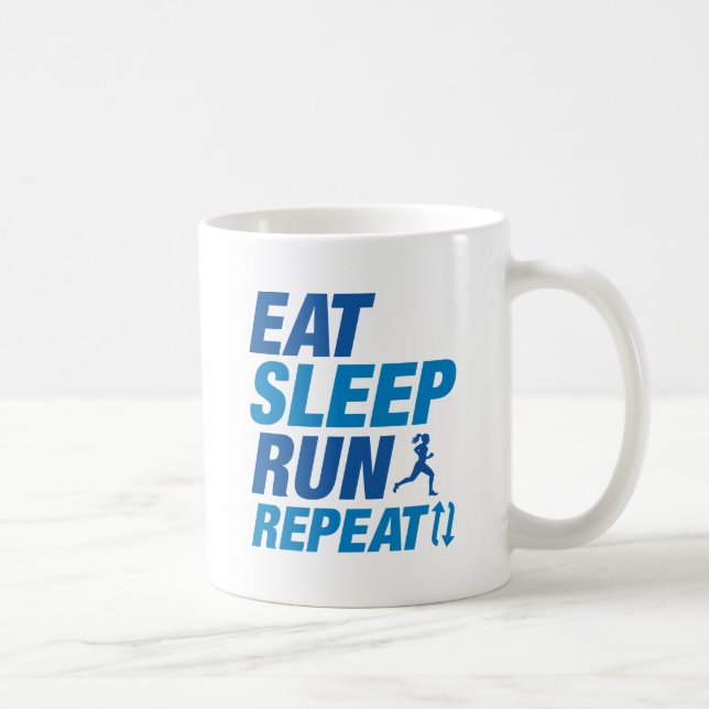 Eat Sleep Run Repeat Coffee Mug (Right)