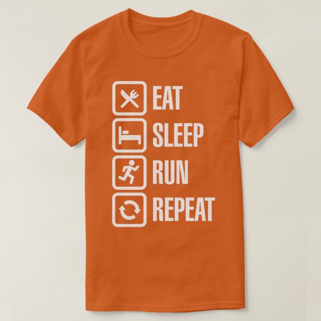 Eat sleep run repeat Essential  T-Shirt (Design Front)