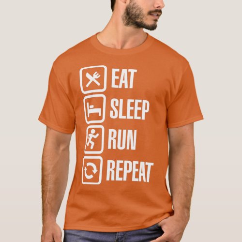 Eat sleep run repeat Essential  T_Shirt