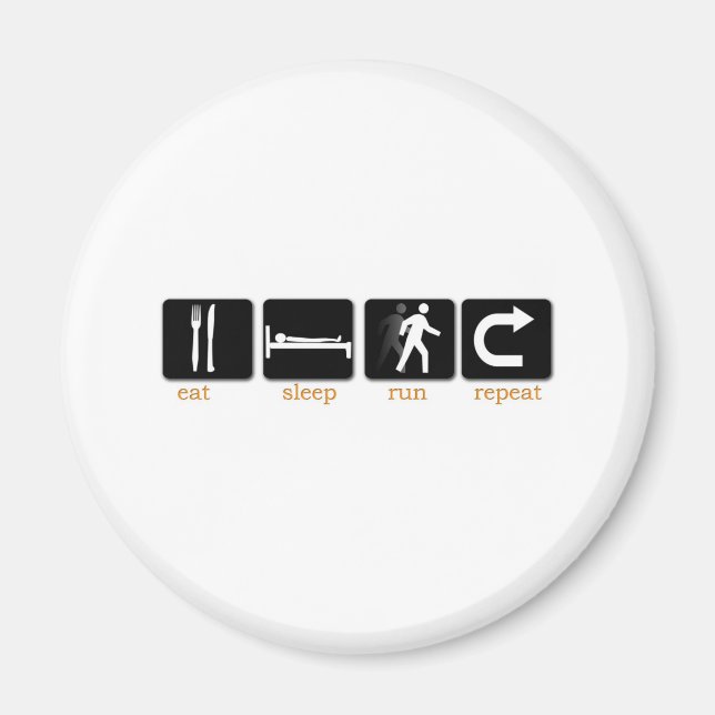 Eat Sleep Run Repeat Magnet (Front)