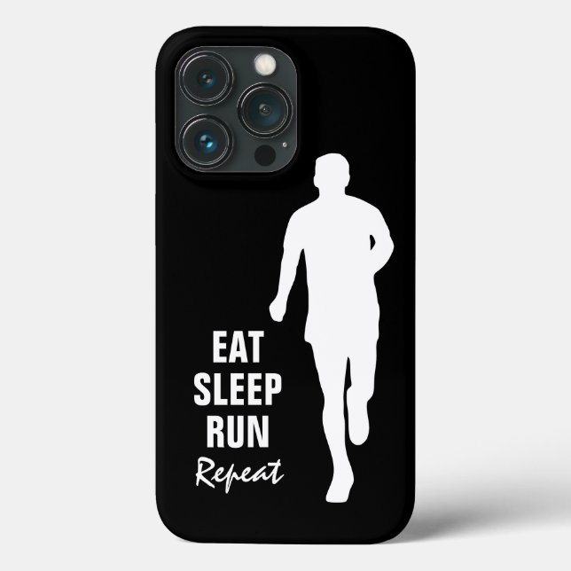 Eat Sleep Run Repeat runner silhouette Case-Mate iPhone Case (Back)