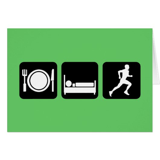 Eat sleep run running cards (Front Horizontal)