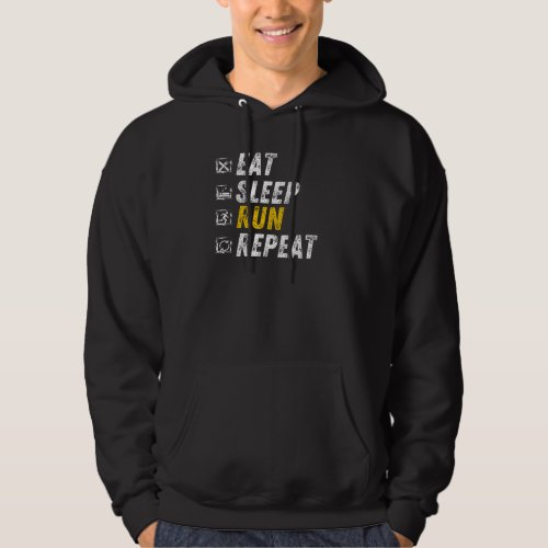 Eat Sleep Run _ Running Gift _ Runner Hoodie