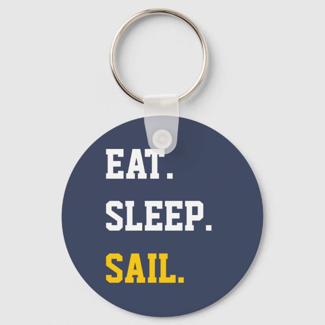 Eat Sleep Sail Keychain (Front)