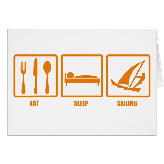 Eat Sleep Sailing Cards (Front Horizontal)