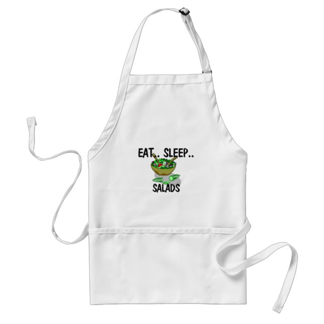 Eat Sleep SALADS Adult Apron (Front)