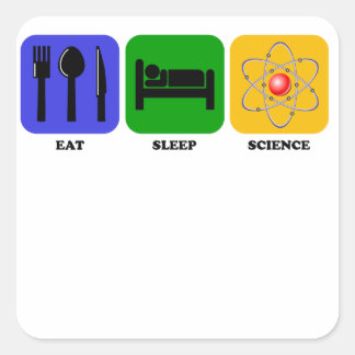 Eat Sleep Science Square Sticker