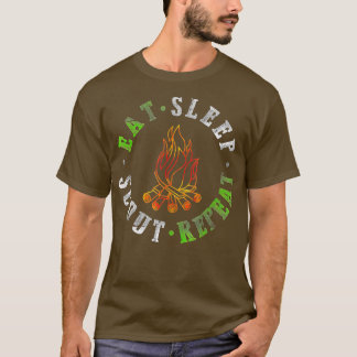 Eat Sleep Scout Repeat Camping Scouting Lover T-Shirt