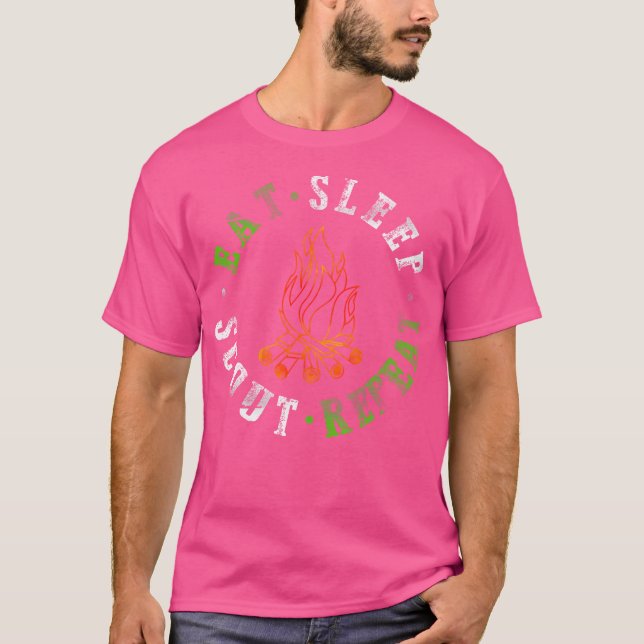 Eat Sleep Scout Repeat Camping 	 Scouting Lover Te T-Shirt (Front)