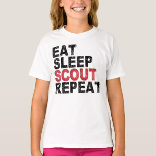 Eat Sleep Scout Repeat Funny Scouting Outdoor Gift T-Shirt