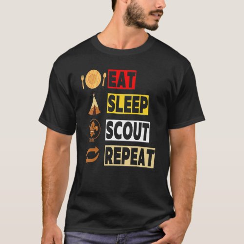Eat Sleep Scout Repeat Unique Scouting   For Men W T_Shirt