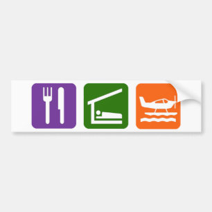 Eat Sleep Sea Plane Bumper Sticker