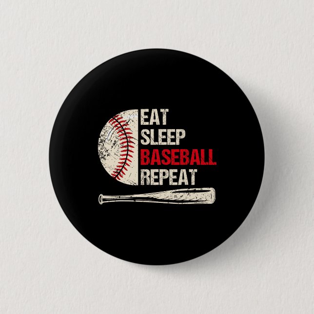 Eat Sleep Sell Repeat Funny Sell Player 1  Button (Front)