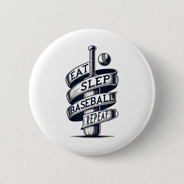 Eat Sleep Sell Repeat Sell Player Cricket T  Button (Front)