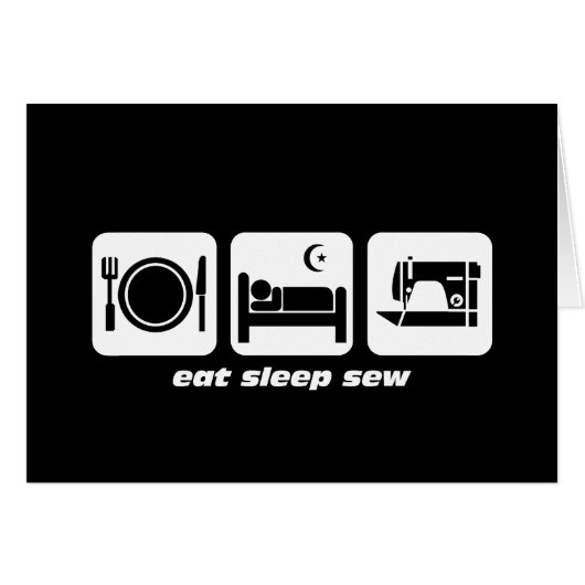 Eat sleep sew cards (Front Horizontal)