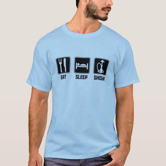 Eat Sleep Shisha T-Shirt (Front)
