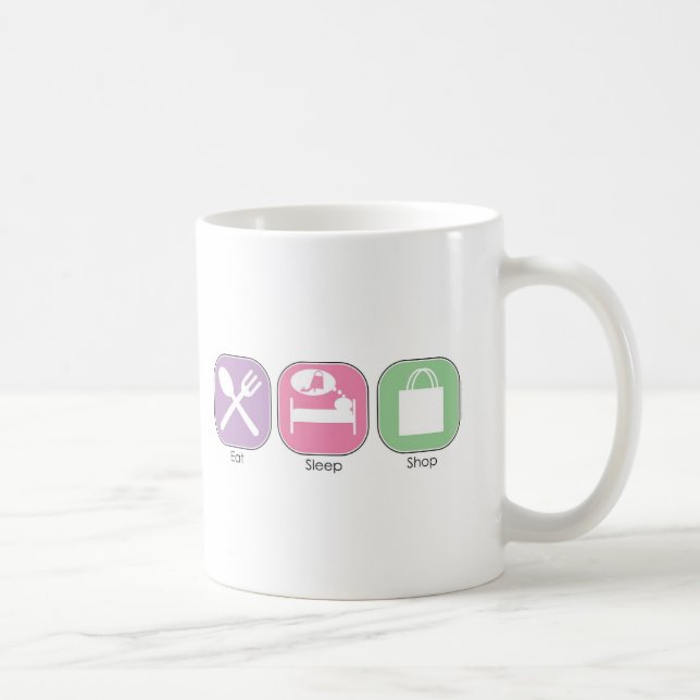 Eat Sleep Shop Coffee Mug (Right)