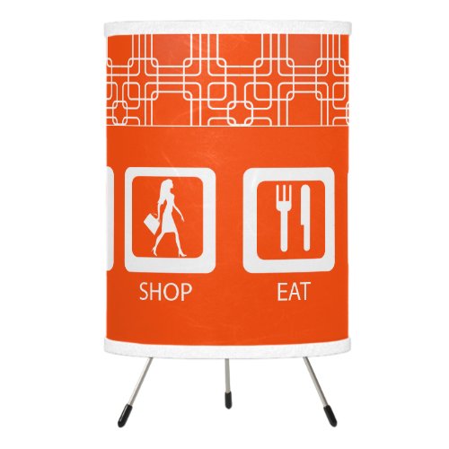 Eat Sleep Shop Orange Fashion Diva Tripod Lamp