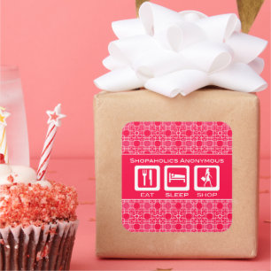 Eat Sleep Shop Square Sticker