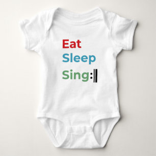 Eat Sleep Sing Repeat Music Baby Bodysuit
