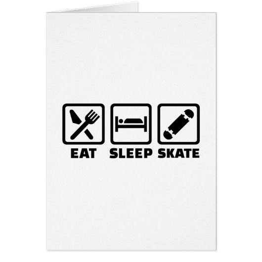 Eat sleep skate cards (Front)