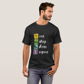 Eat Sleep Skate Funny Figure Skaters Ice Skating T-Shirt