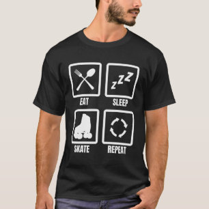 Eat Sleep Skate Repeat Roller Skating Enthusiast T-Shirt