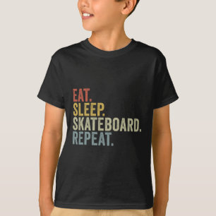 Eat Sleep Skateboard Repeat Funny Skateboarding T-Shirt