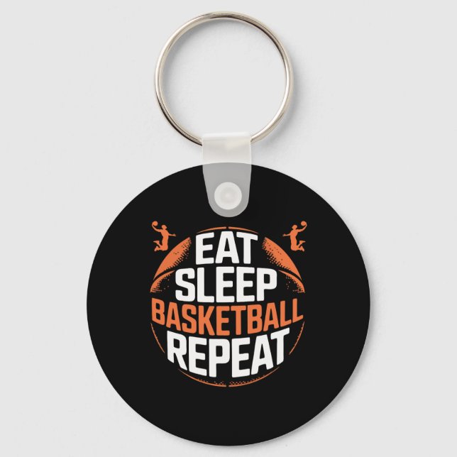 Eat Sleep Sketll Repeat  Keychain (Front)