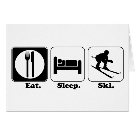 eat sleep ski cards (Front Horizontal)