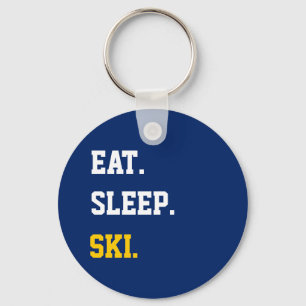 Eat Sleep Ski Keychain