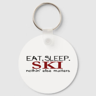 Eat Sleep Ski Keychain