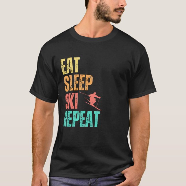 Eat Sleep Ski Repeat T-Shirt (Front)