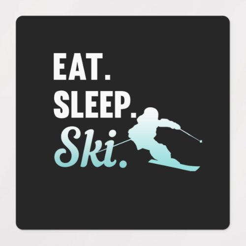 Eat Sleep Ski Skiing Skier Snowboard Winter Sports Labels