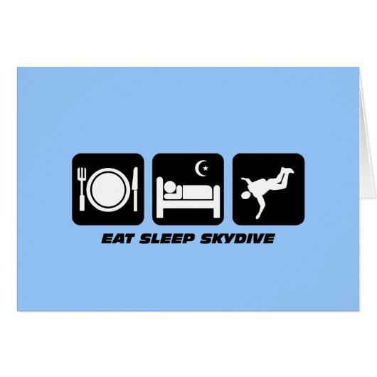 eat sleep skydive cards (Front Horizontal)
