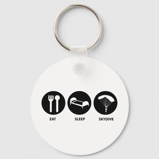 Eat Sleep SkyDive Keychain (Front)