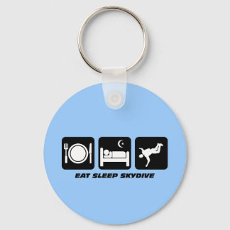 eat sleep skydive keychain
