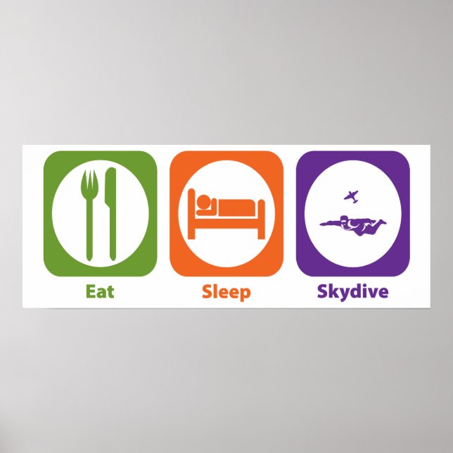 Eat Sleep Skydive Poster (Front)