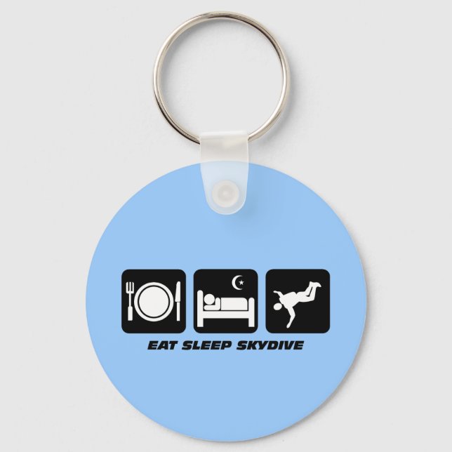 eat sleep skydiving keychain (Front)