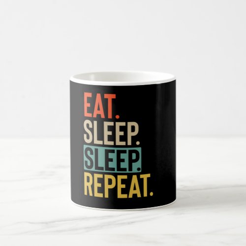 Eat Sleep sleep Repeat retro vintage colors Coffee Mug