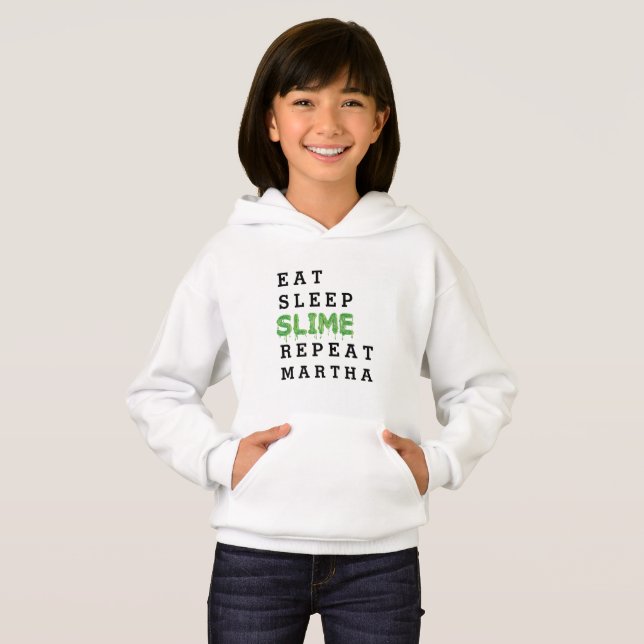 eat, sleep, slime, repeat gooey hoodie (Front Full)